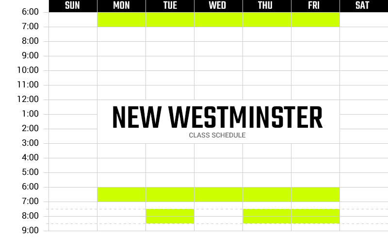 Survivor Bootcamp New Westminster Weekly Schedule